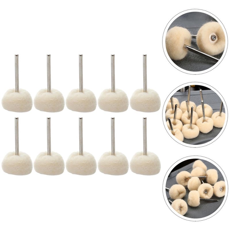 10Pcs Wool Polishing Wheels For Watch Crystal Metal Ceramic Polisher Drill Accessories - Image 5